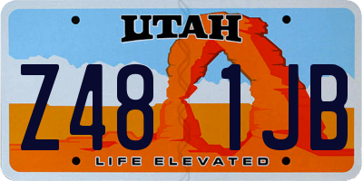 UT license plate Z481JB