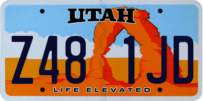 UT license plate Z481JD