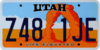 UT license plate Z481JE