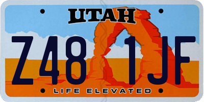 UT license plate Z481JF