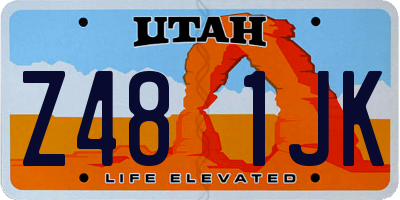 UT license plate Z481JK