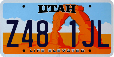 UT license plate Z481JL