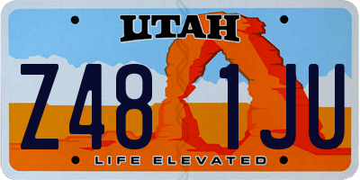 UT license plate Z481JU
