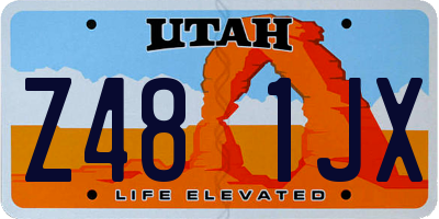 UT license plate Z481JX