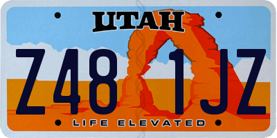 UT license plate Z481JZ