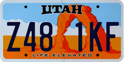 UT license plate Z481KF
