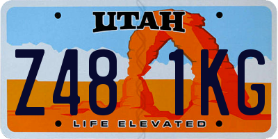 UT license plate Z481KG