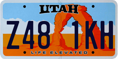 UT license plate Z481KH
