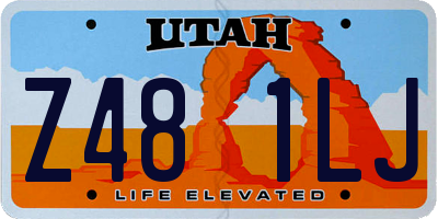 UT license plate Z481LJ