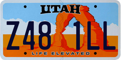 UT license plate Z481LL
