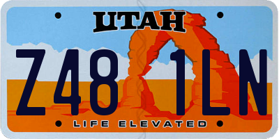 UT license plate Z481LN