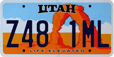 UT license plate Z481ML