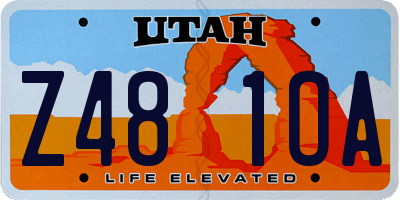 UT license plate Z481OA