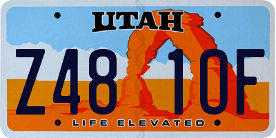 UT license plate Z481OF