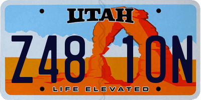 UT license plate Z481ON