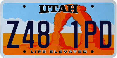 UT license plate Z481PD
