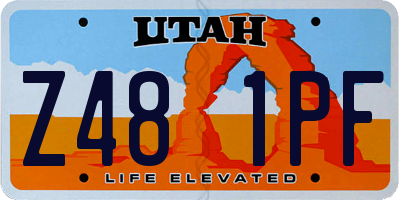 UT license plate Z481PF