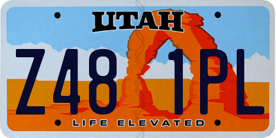 UT license plate Z481PL