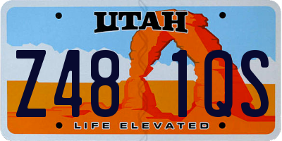 UT license plate Z481QS