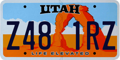 UT license plate Z481RZ