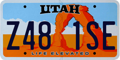 UT license plate Z481SE