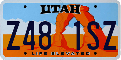 UT license plate Z481SZ