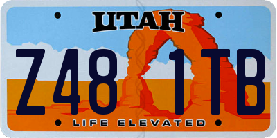 UT license plate Z481TB