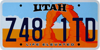 UT license plate Z481TD
