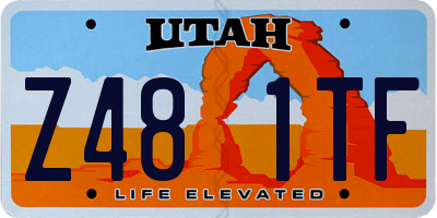 UT license plate Z481TF