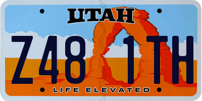 UT license plate Z481TH