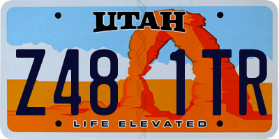 UT license plate Z481TR