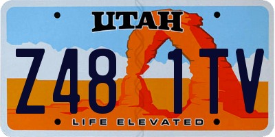 UT license plate Z481TV