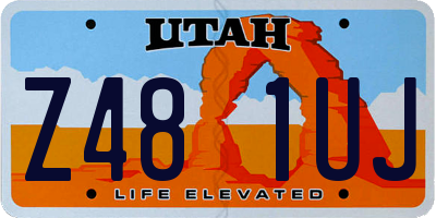 UT license plate Z481UJ