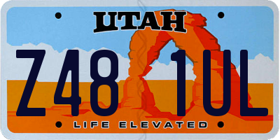 UT license plate Z481UL