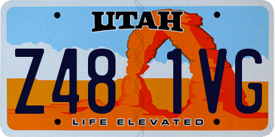 UT license plate Z481VG