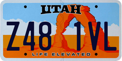 UT license plate Z481VL
