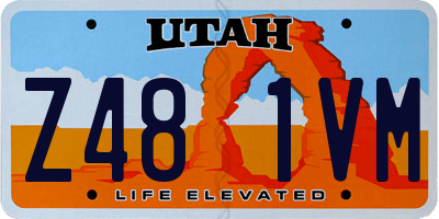 UT license plate Z481VM