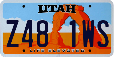 UT license plate Z481WS
