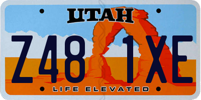 UT license plate Z481XE