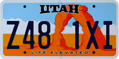 UT license plate Z481XI
