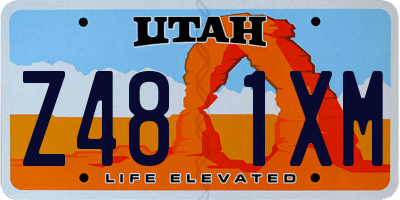 UT license plate Z481XM