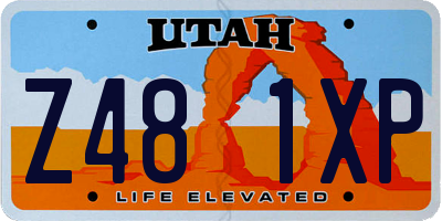 UT license plate Z481XP