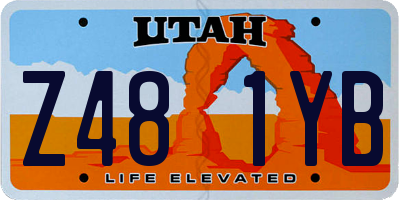 UT license plate Z481YB