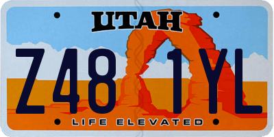 UT license plate Z481YL