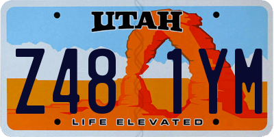 UT license plate Z481YM