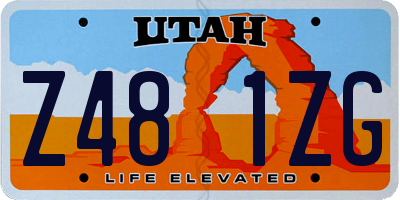 UT license plate Z481ZG