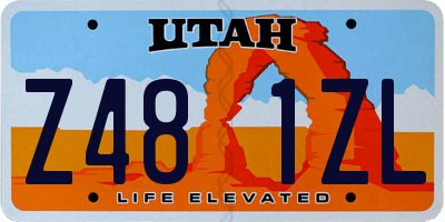 UT license plate Z481ZL