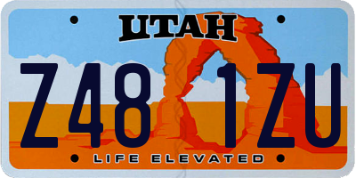 UT license plate Z481ZU