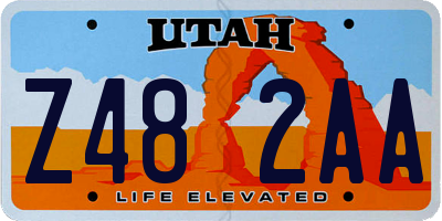 UT license plate Z482AA