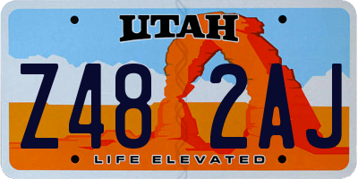 UT license plate Z482AJ
